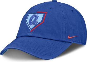 Nike Atlanta Braves City Connect Club Nike Mens MLB Trucker Adjustable Hat in Blue | NB010K2QAW-SWW