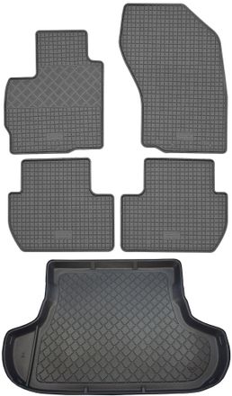 OEM Mitsubishi Outlander Ii Suv (5 Puertas) De Marzo De 2007 A Agosto De 2012. Juego De Alfombrillas De Goma Para Coche Y Alfombrilla Para Maletero