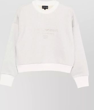 Emporio Armani lurex knit sweatshirt crew neck design
