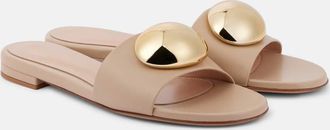 Gianvito Rossi Embellished leather slides