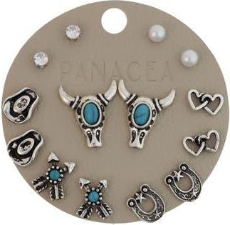 Panacea Western Set of 7 Assorted Stud Earrings in Silver at Nordstrom Rack