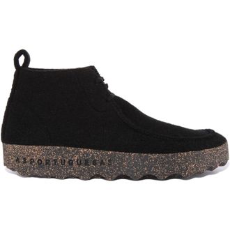 Asportuguesas Eco-Friendly Comfortable Black Lace-Up Shoes