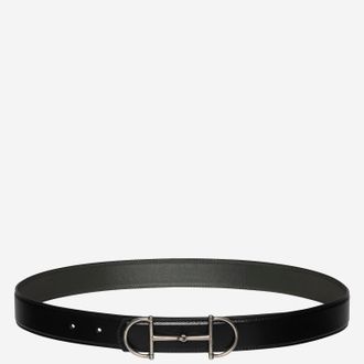 Gucci omkeerbare leren riem met sluiting
