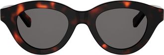 Celine Triomphe 47mm Small Pantos Sunglasses in Dark Havana /Smoke at Nordstrom