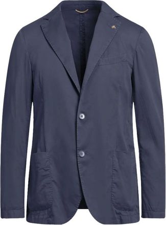 AT.P. CO Blazers, male, Blue, Size: 3XL Blue Cotton Blazer Unconstructed Style