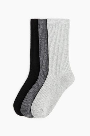 H&M 3er-Pack Socken - Grau