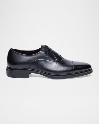 Santoni Men & apos;s Cap Toe Leather Derbys