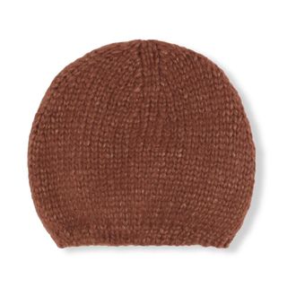 Cortana Baby Alpaca en Zijde Gebreide Beanie - Dames - Hoeden - Bruin - M - Wol - Accessoires
