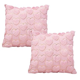 OEM Fundas De Almohada Yocbz Para El D&iacute;a De San Valent&iacute;n, 45 X 45 Cm, Juego De 2 Piezas, Color Rosa, Para Sof&aacute; O Cojines - Compatibles Con Cojines Est&aacute;nda