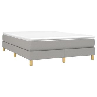 vidaXL Vidaxl - Cama Box Spring Con Colch&oacute;n Tela Gris Claro 140x200 Cm