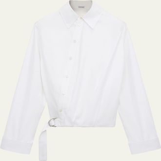 Loewe Asymmetric Twist Button-Front Shirt