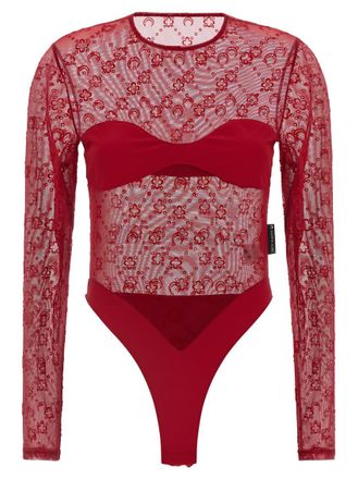 Marine Serre Red Moonogram Bodysuit