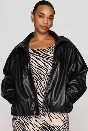 Pilcro Cohen Funnel-Neck Bomber Jacket