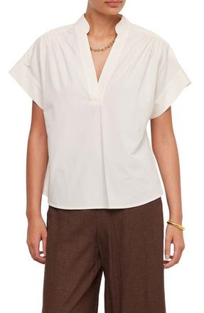 Fifteen Twenty Short Sleeve V-Neck Top in Cream at Nordstrom, Size X-Small