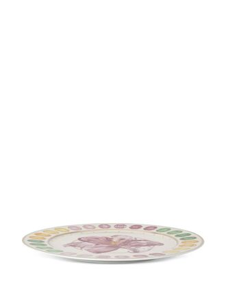Swarovski x Rosenthal Idyllia bord met lelieprint (33,1 cm) - Beige