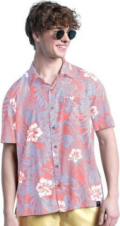 Margaritaville Mens Margaritaville Coral Arizona Diamondbacks Palm Shade Party Button-Up Shirt at Nordstrom, Size Xx-Large