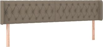 vidaXL Cabecero Con Led De Tela Gris Taupe 183x16x78/88 Cm Vidaxl