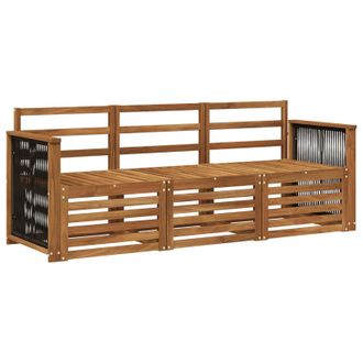 vidaXL Juegos De Sof&aacute;s 3 Pcs Madera De Acacia S&oacute;lida Vidaxl