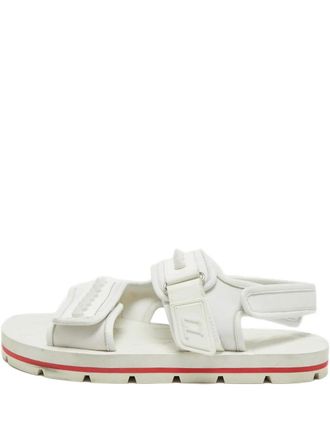 Christian Louboutin touch-strap sandals - women - Leather/Neoprene/Fabric/Rubber - 40 - White