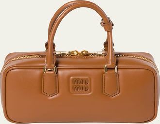 Miu Miu Arcadie Large Leather Top-Handle Bag