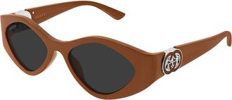 Gucci GG2121S 004 Womens Sunglasses Brown Size 52 - Free RX Lenses - Free RX Lenses