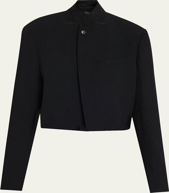 Dries Van Noten Baftan Crop Open-Front Jacket