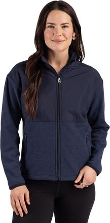 Cutter & Buck Hunts Point Recycled Fleece Womens Hybrid Full Zip Jacket