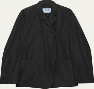 Prada Silk Taffeta Double-Breasted Jacket