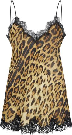 Roberto Cavalli Top con stampa - Marrone