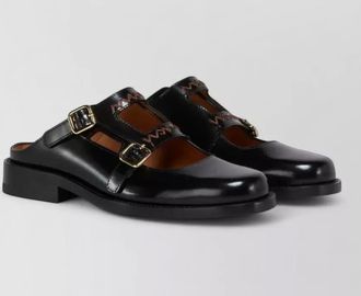 Marni polished leather loafers flat sole round toe