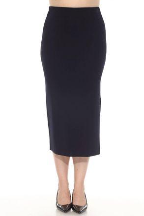 Joseph Ribkoff High Waist Midi Pencil Skirt In Midnight Blue