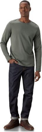 Pact Organic Cotton Mens Softspun Essential Crewneck Long Sleeve Tee in Castor Green at Nordstrom, Size Xx-Large