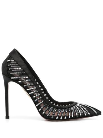 Aquazzura 105 mm Passions Crystal pumps - Zwart