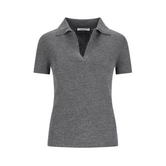 Max Mara V-neck Knitwear, female, Gray, M, Mxmalbero Knit