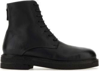Mars&egrave;ll Black Leather Ankle Boots