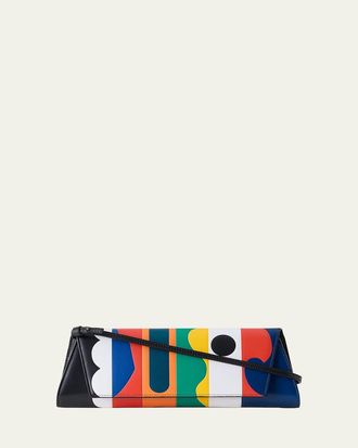 Akris Anouk Small Patchwork Leather Trapezoid Clutch Bag