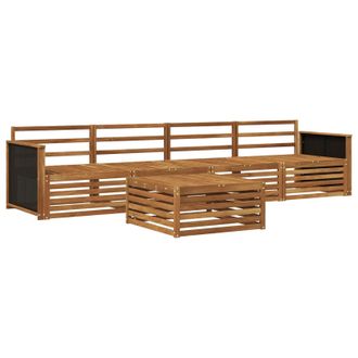 vidaXL Set Di Divani Da Esterno 5 Pz Naturale Legno Di Acacia Massello Vidaxl