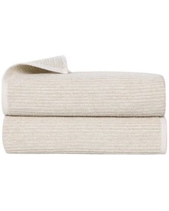 Superior Set of 2 Destin Medium Weight Solid Ribbed Bath Sheets