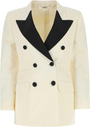 Gucci Off White Block Peaked Lapel Jacket