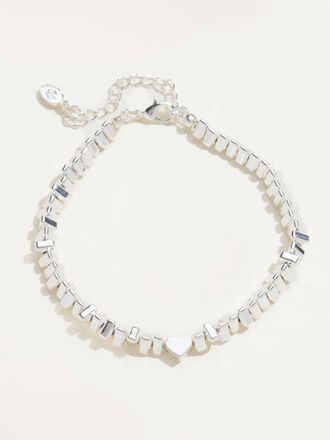 Fat Face FatFace Silver Tone Heart Bracelet