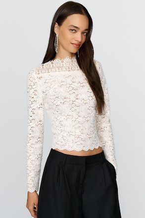 Maeve Lace Boatneck Top