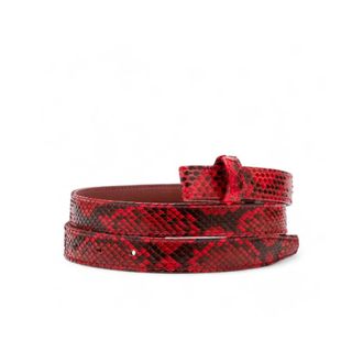 CLARIS VIROT Belts, female, Red, M, Python Ruby Baby Belt