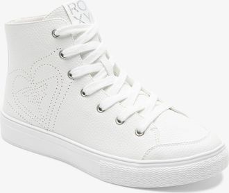 Roxy Coastal Cruisin ARJS700165-WHT Womens White Mid Top Skate Shoes JOBB1319