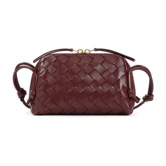 Bottega Veneta Cross Body Bags, female, Red, Size: ONE SIZE Red Leather Clutch Bag