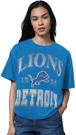 Starter Womens Starter Heather Blue Detroit Lions Oversized Hall of Fame T-Shirt at Nordstrom, Size Xx-Large