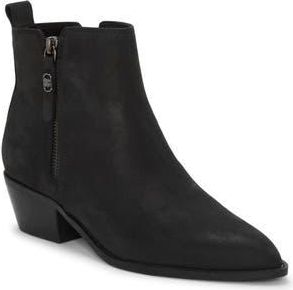 Lucky Brand Ailein Pointed Toe Bootie in Black Angora Nubuck at Nordstrom Rack, Size 6.5