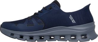 Skechers Slip-On Sneaker SKECHERS GLIDE-STEP PRO, Herren, Gr. 47,5, blau (navy, dunkelgrau), Textil, Schuhe Slip-On Sneaker, Laufschuh, Trainingsschuh mit flex