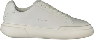 Calvin Klein Bianco Polyurethane Sneaker - Dames - Sneakers - Wit - 39 EU - Leer - Schoenen