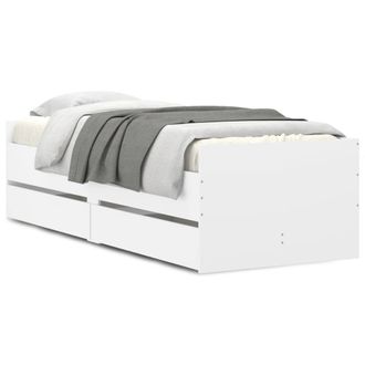 Berkfield Home Bed Frame with Drawers without Mattress White 90x190 cm Single