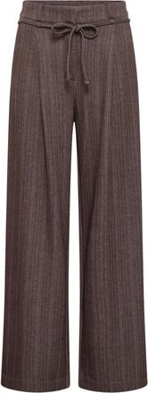Ichi Ichi - Ihkate Pinelle Wijde Broek - Dames - Broeken - Bruin - Maat: XS Katoen